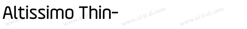 Altissimo Thin字体转换